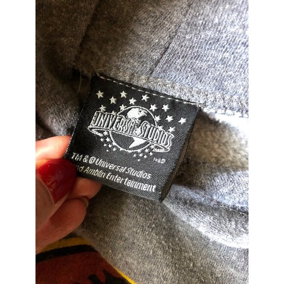 Jurassic Park Logo Hoodie X-Large Universal Studios Cotton/Polyester Blend Gray - Picture 4 of 7